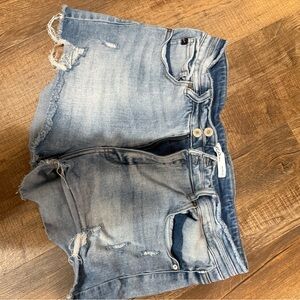 Distressed Denim Shorts